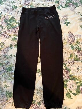 Guess Pull On Sweatpants Womens Size M Black